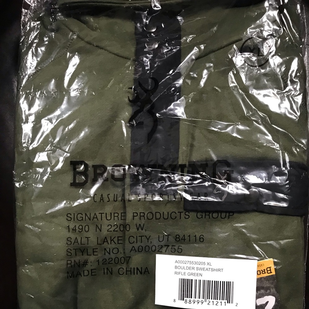 NWT Browning Boulder Sweatshirt XL